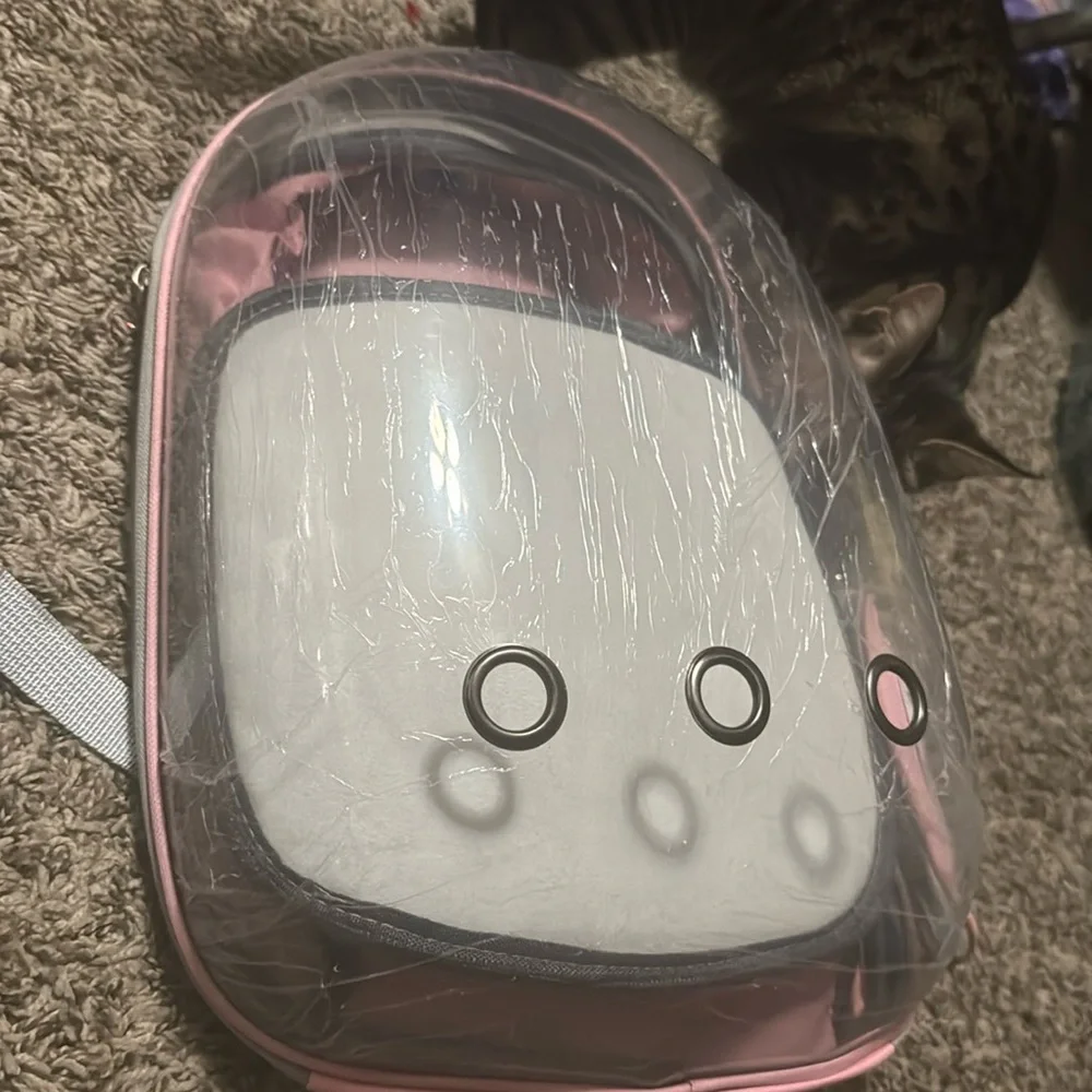 Cat carrier , still has plastic on it